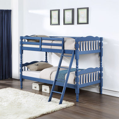 ACME BD00865 Homestead Dark Blue Twin/Twin Bunk Bed