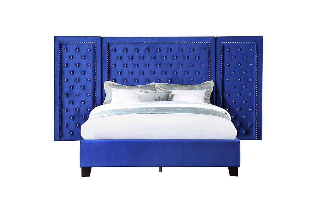 ACME BD00973Q Damazy Blue Queen Bed  1