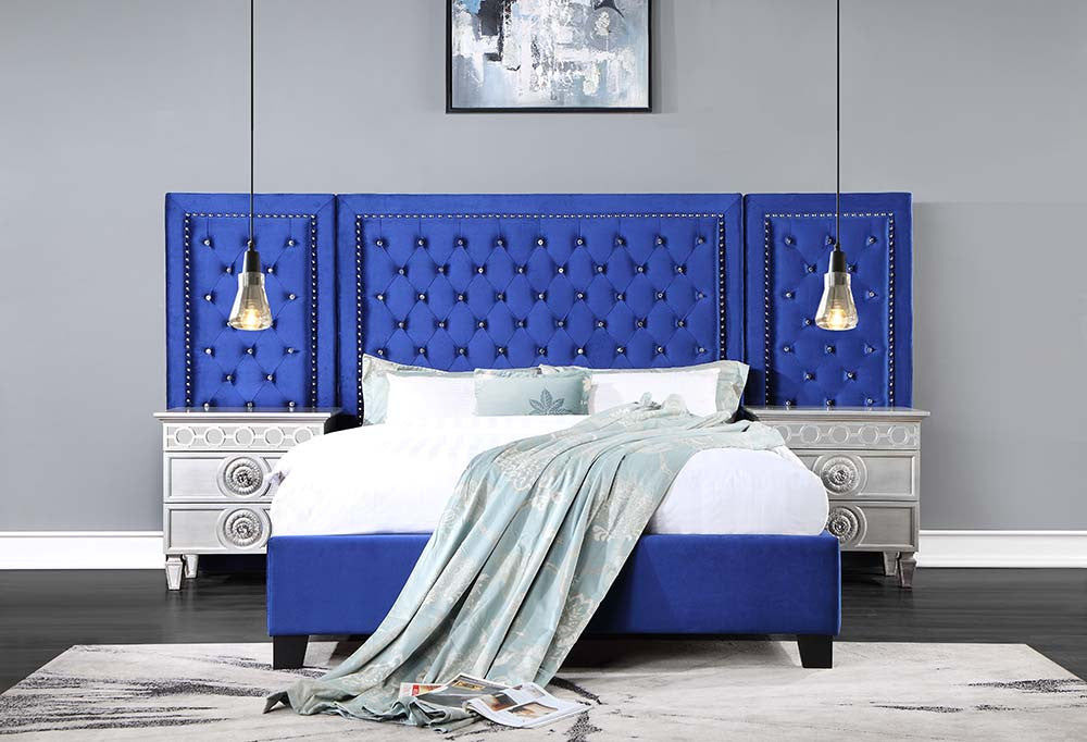 ACME BD00973Q Damazy Blue Queen Bed  4
