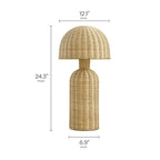 Briar Rattan Table Lamp by Modway  1