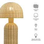 Briar Rattan Table Lamp by Modway  2