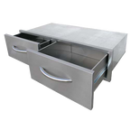 Cal Flame 39-Inch Horizontal Double Access Drawers - BBQ08867