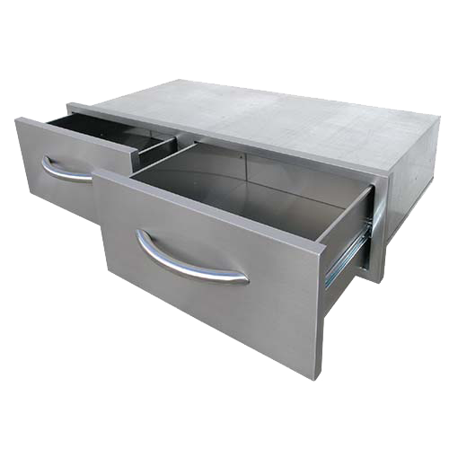 Cal Flame 39-Inch Horizontal Double Access Drawers - BBQ08867