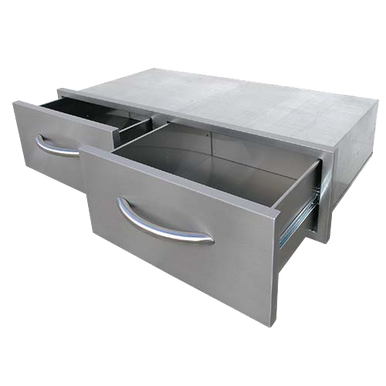Cal Flame 39-Inch Horizontal Double Access Drawers - BBQ08867