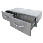 Cal Flame 39-Inch Horizontal Double Access Drawers - BBQ08867