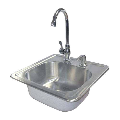 Cal Flame15 X 15 Outdoor Rated Stainless Steel Sink W/ Cold Water Faucet & Soap Dispenser - BBQ11963