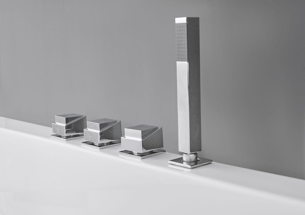 EAGO AM154ETL-R5 5 ft Acrylic White Rectangular Whirlpool Bathtub w Fixtures