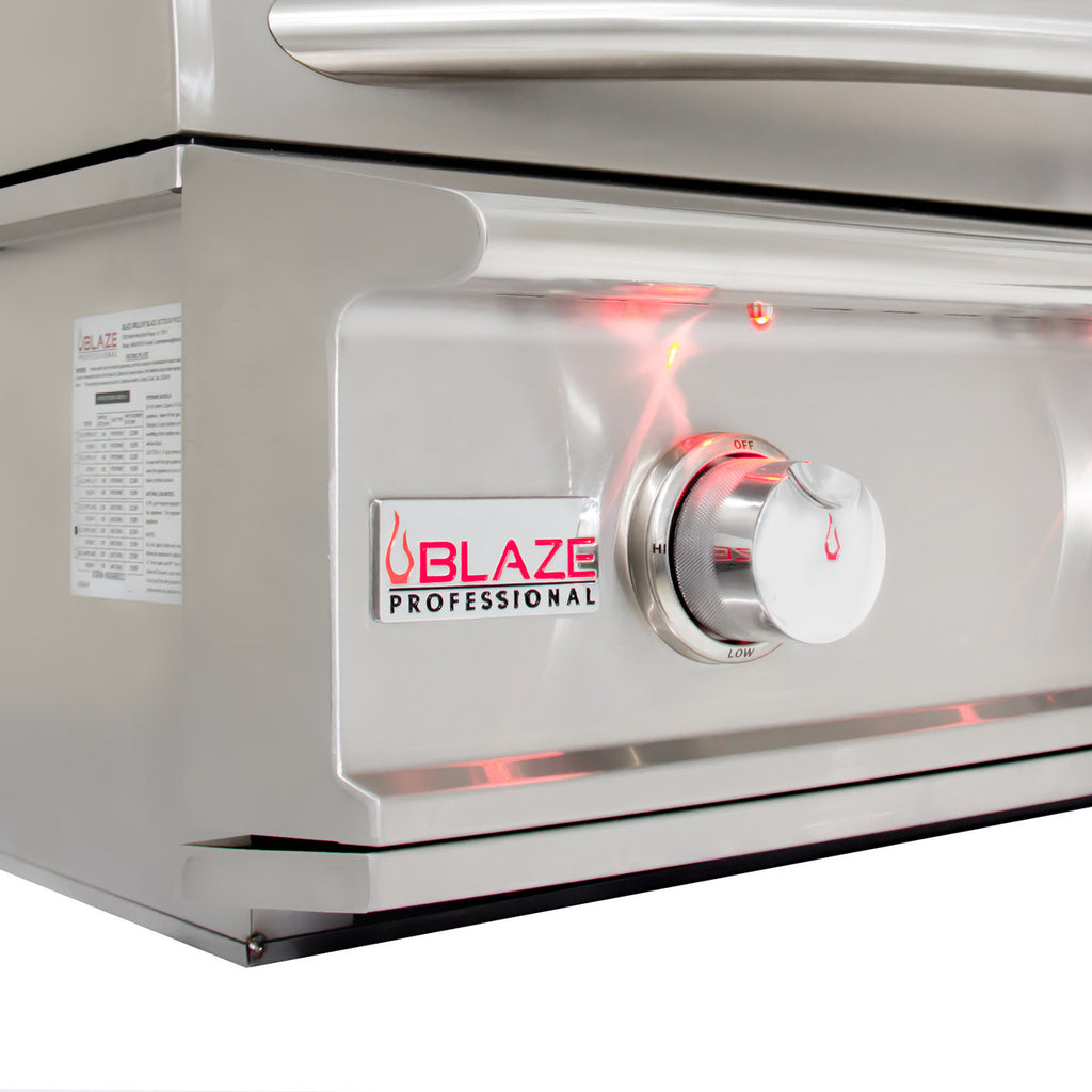 Blaze Professional LUX 34-Inch 3 Burner Built-In Gas Grill With Rear Infrared Burner-In Natural Gas - BLZ-3PRO-NG  1
