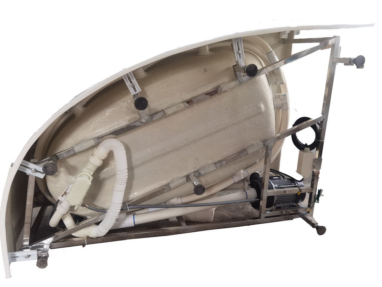 EAGO AM161-L  5' Single Person Corner White Acrylic Whirlpool Bath Tub - Drain on Left