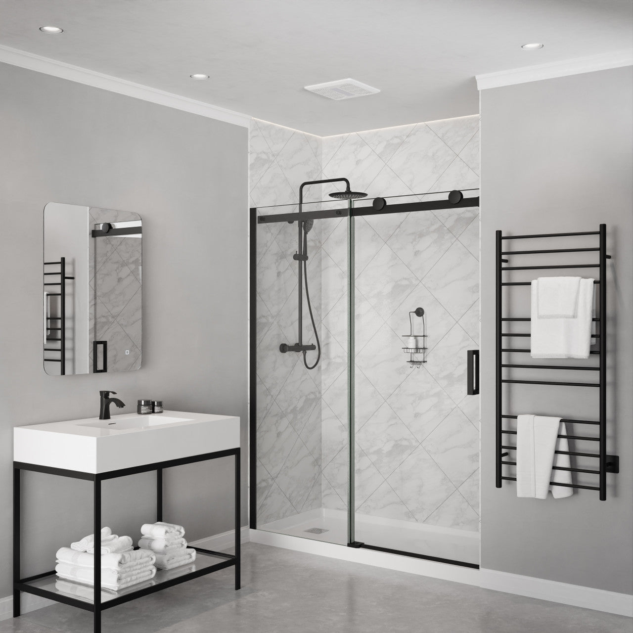 Daisy Series 80 CFM Ceiling Mount Bathroom Exhaust Fan with Brilliant LED Light and ENERGY STAR in Soothing White
