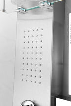 ANZZI Coastal 44 in. Full Body Shower Panel with Heavy Rain Shower and Spray Wand in Brushed Steel SP-AZ075