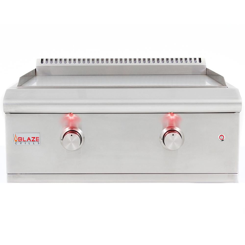 Blaze LTE 30-Inch Built-In Natural Gas Griddle With Lights - BLZ-GRIDDLE-LTE-NG
