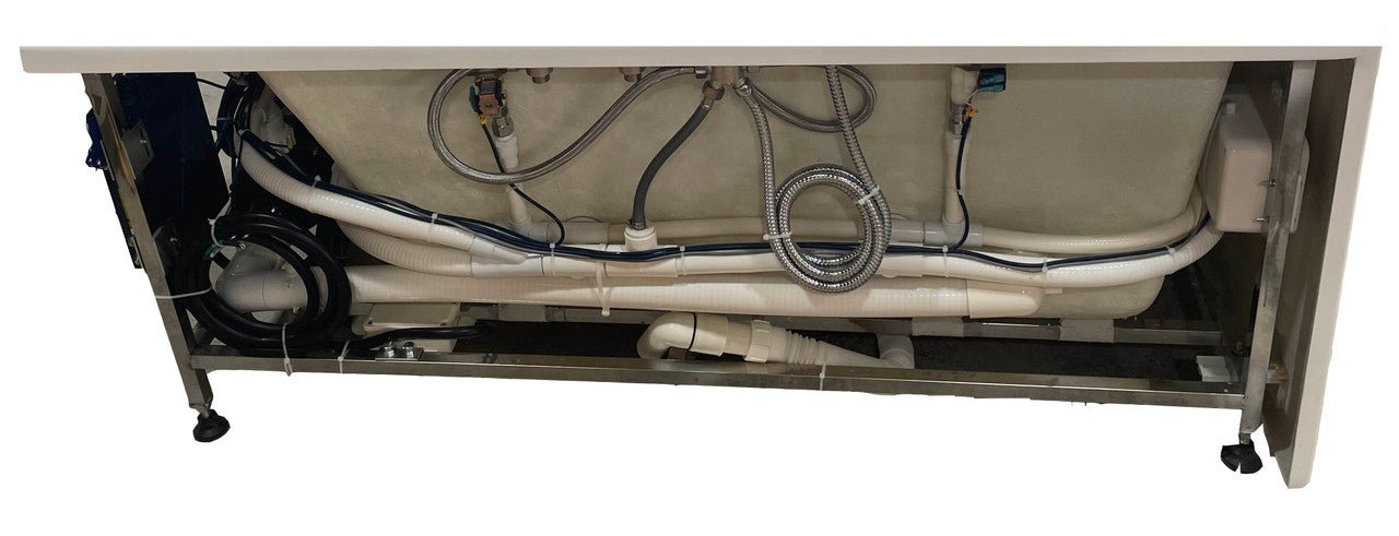 EAGO AM154ETL-L5 5 ft Acrylic White Rectangular Whirlpool Bathtub w Fixtures