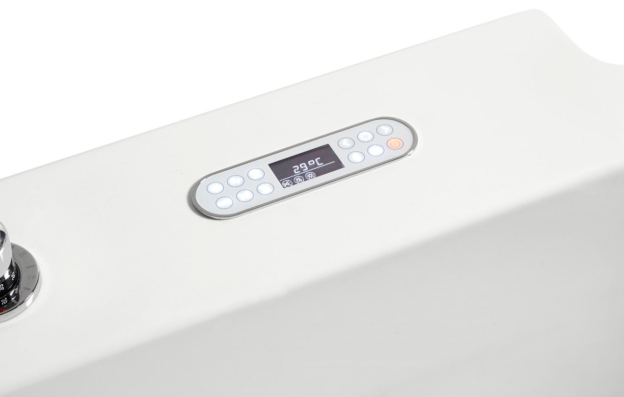 EAGO AM128ETL 6 ft Acrylic White Whirlpool Bathtub w Fixtures