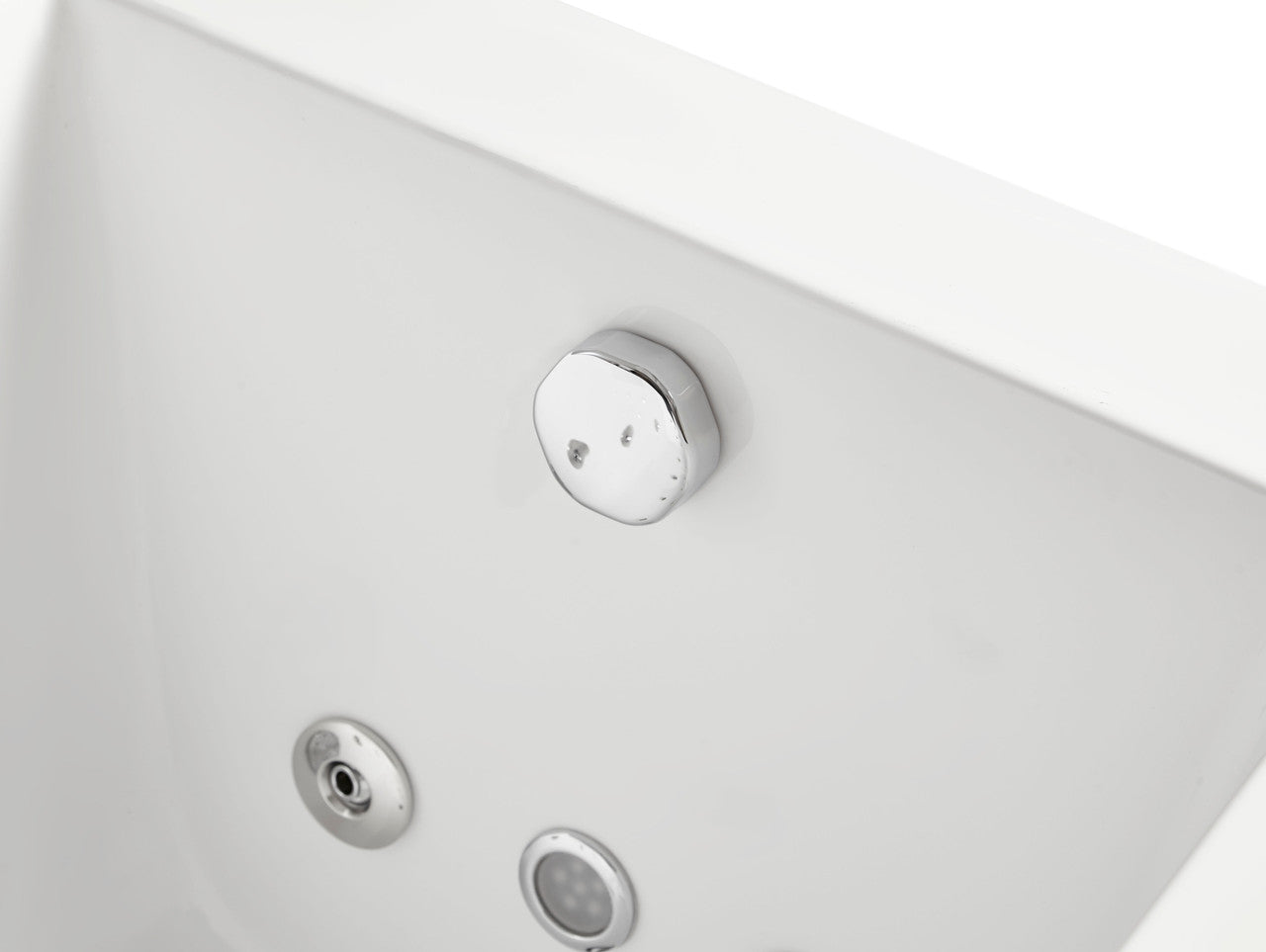 EAGO AM154ETL-R5 5 ft Acrylic White Rectangular Whirlpool Bathtub w Fixtures