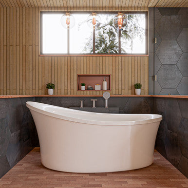 EAGO AM1800  6 ft White Free Standing Air Bubble Bathtub