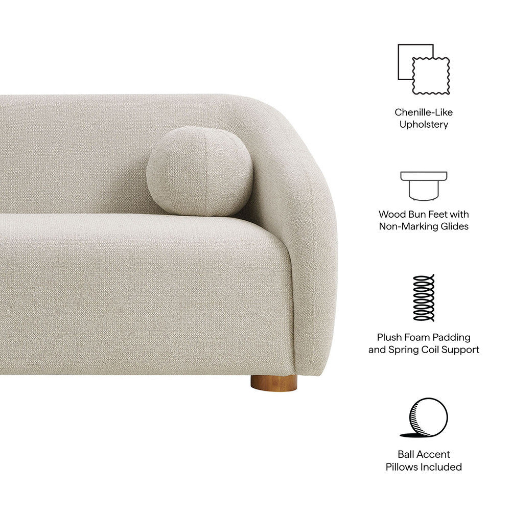 Holland 85" Chenille Fabric Sofa by Modway - EEI-7217-DOV  1