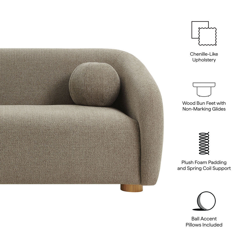 Holland 85" Chenille Fabric Sofa by Modway - EEI-7217-TAU  1