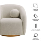 Holland Swivel Chenille Fabric Armchair by Modway - EEI-7218-DOV  1