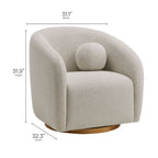 Holland Swivel Chenille Fabric Armchair by Modway - EEI-7218-DOV  2