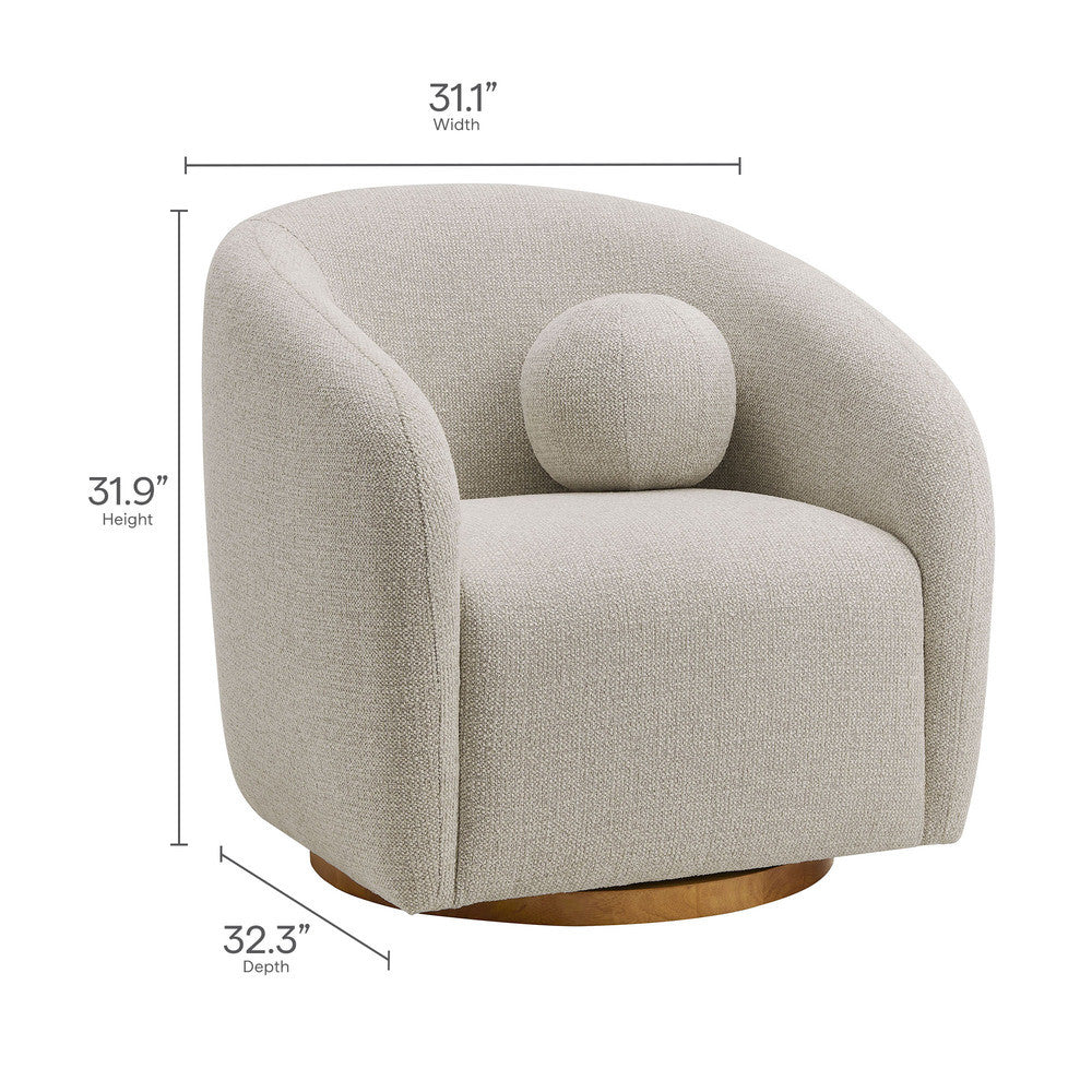 Holland Swivel Chenille Fabric Armchair by Modway - EEI-7218-DOV  2