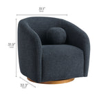 Holland Swivel Chenille Fabric Armchair by Modway - EEI-7218-NAV  2