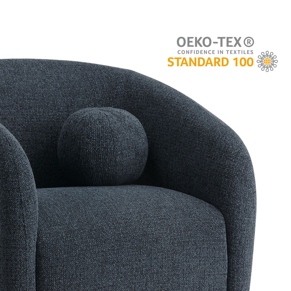 Holland Swivel Chenille Fabric Armchair by Modway - EEI-7218-NAV  3