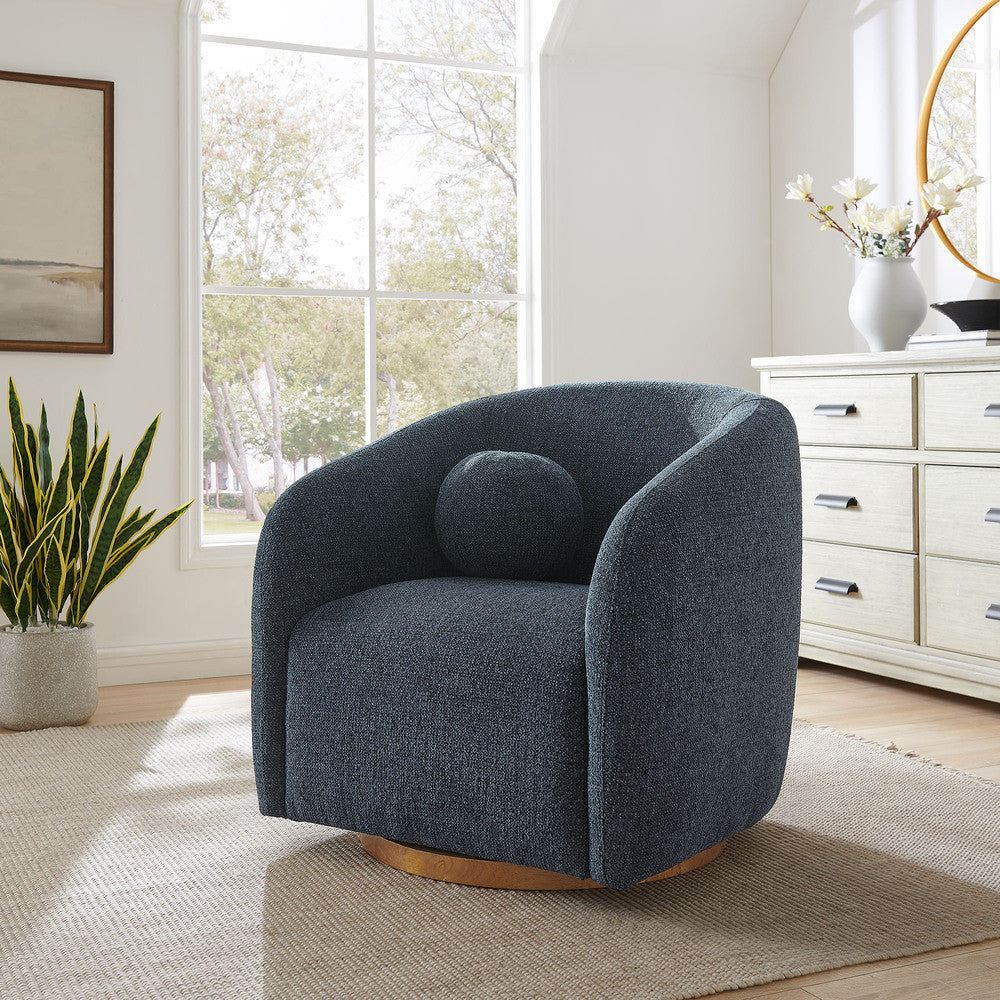 Holland Swivel Chenille Fabric Armchair by Modway - EEI-7218-NAV  8