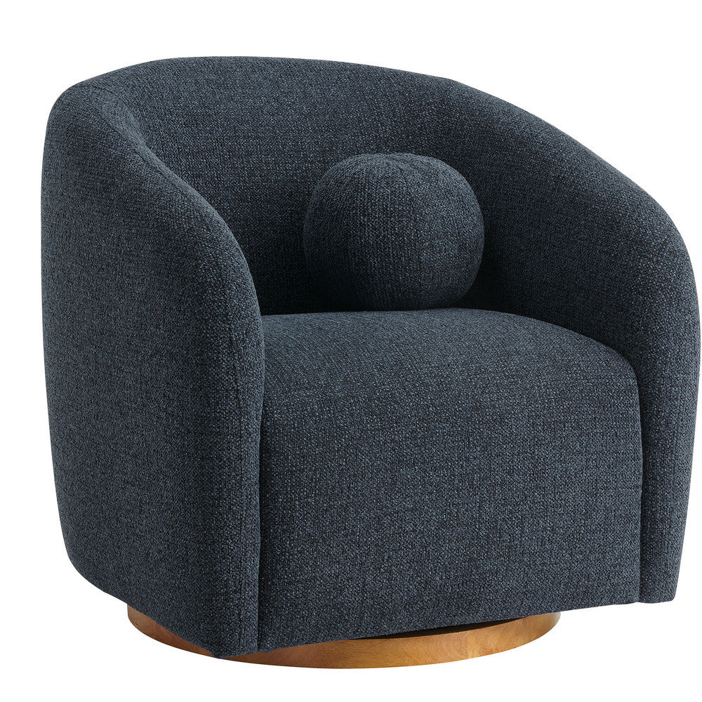 Holland Swivel Chenille Fabric Armchair by Modway - EEI-7218-NAV