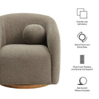 Holland Swivel Chenille Fabric Armchair by Modway - EEI-7218-TAU  1