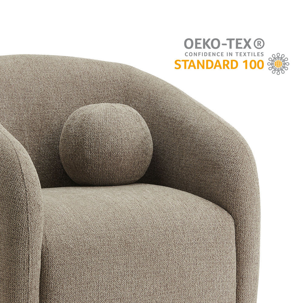 Holland Swivel Chenille Fabric Armchair by Modway - EEI-7218-TAU  3