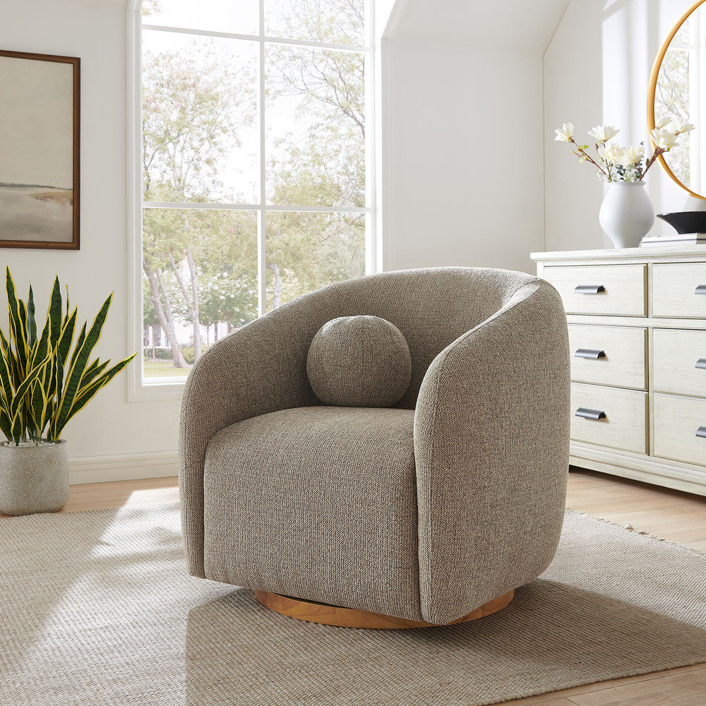 Holland Swivel Chenille Fabric Armchair by Modway - EEI-7218-TAU  8