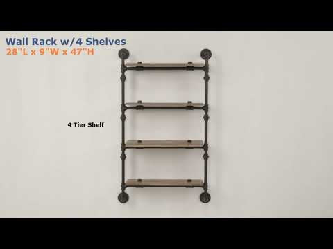 ACME AC00737 Brantley Wall Rack with 4 Shelves  4