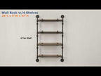 ACME AC00737 Brantley Wall Rack with 4 Shelves  4