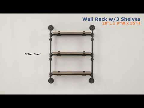 ACME AC00735 Brantley Wall Rack with 2 Shelves  5