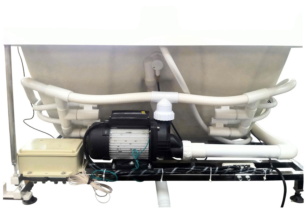 EAGO AM124ETL-L 6 ft Right Drain Corner Acrylic White Jetted Bathtub for Two