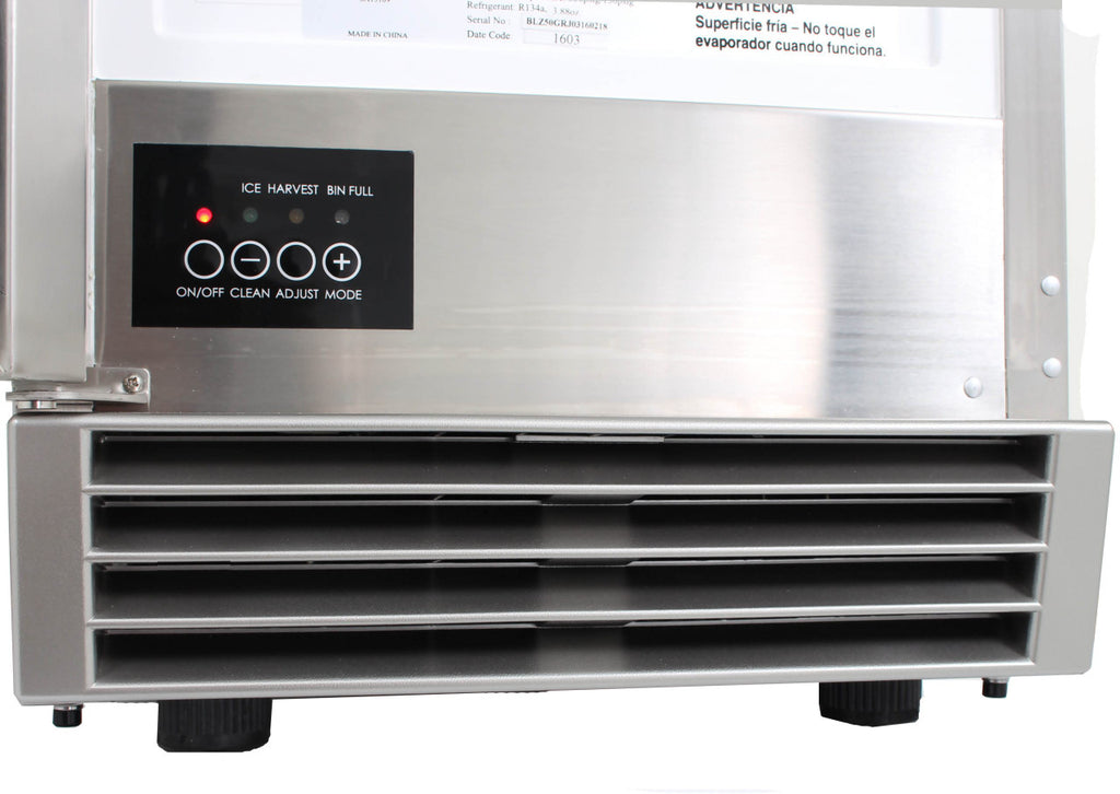 Blaze 50 LB. 15 Inch Outdoor Ice Maker with Gravity Drain - BLZ-ICEMKR-50GR  2