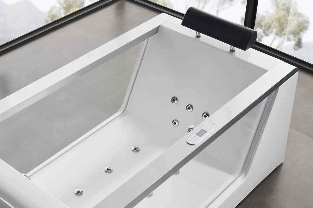 EAGO AM152ETL-5 5 ft Clear Rectangular Acrylic Whirlpool Bathtub