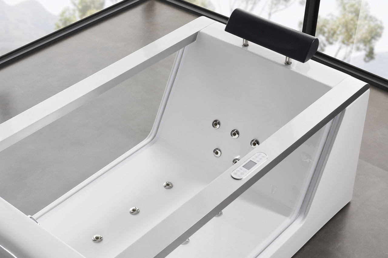 EAGO AM152ETL-5 5 ft Clear Rectangular Acrylic Whirlpool Bathtub