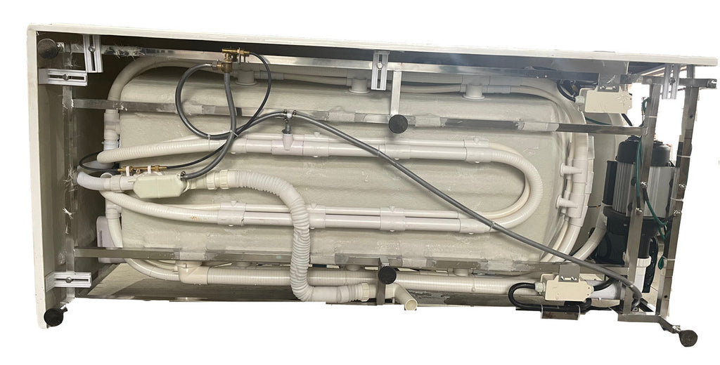 EAGO AM154ETL-L6 6 ft Acrylic White Rectangular Whirlpool Bathtub w Fixtures