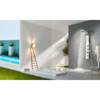 ANZZI Silent 40" Full Body Shower Panel with Heavy Rain Shower And Spray Wand In Brushed Steel - SP-AZ8106