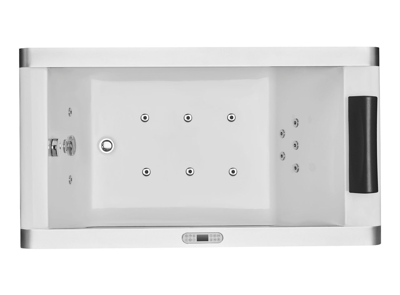 EAGO AM152ETL-5 5 ft Clear Rectangular Acrylic Whirlpool Bathtub