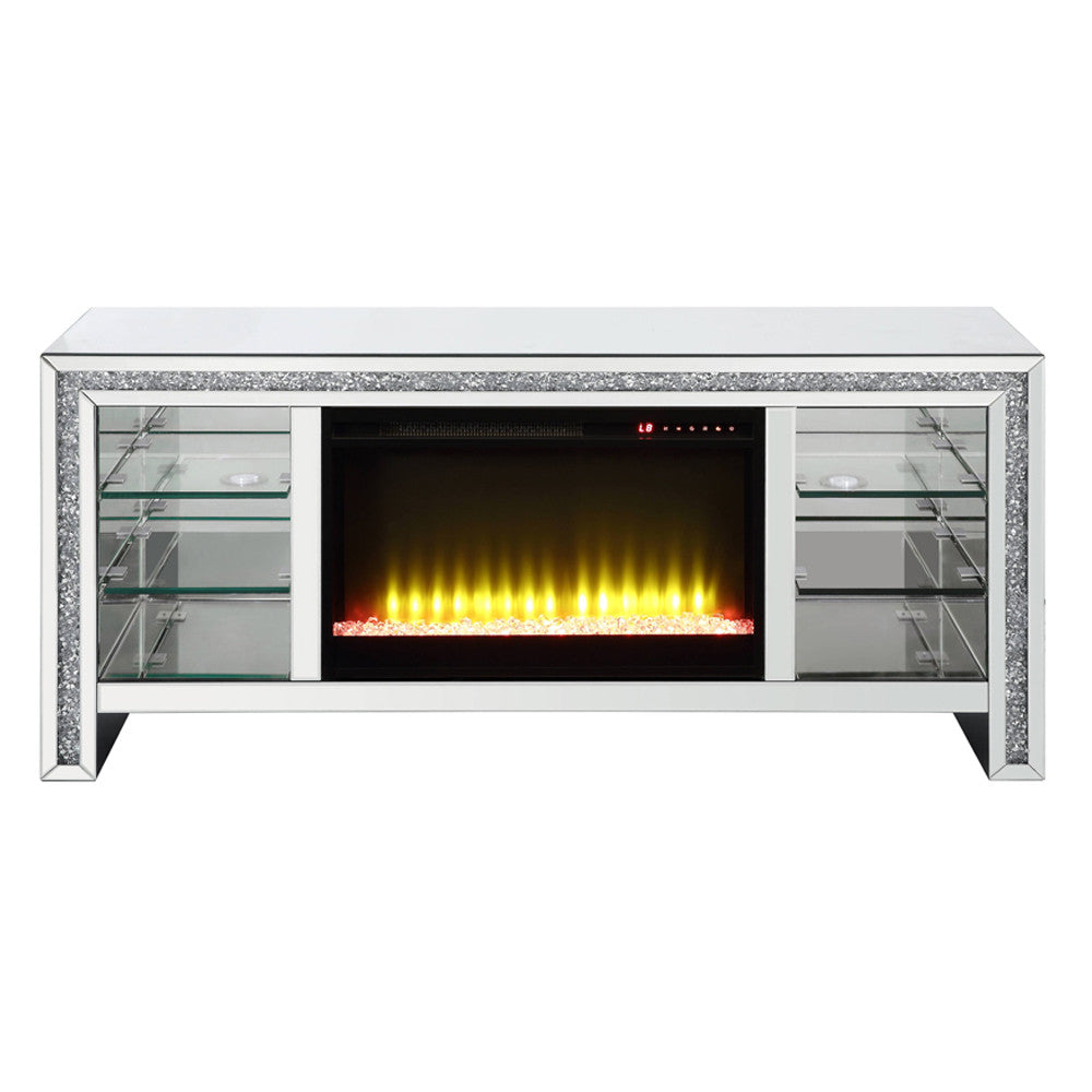 ACME LV00317 Noralie TV Stand with Fireplace  2