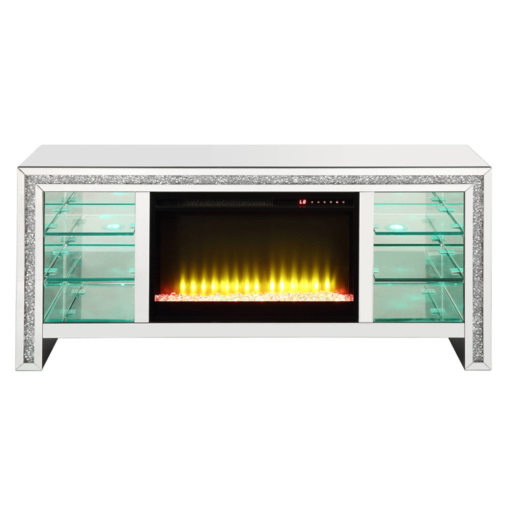 ACME LV00317 Noralie TV Stand with Fireplace  3