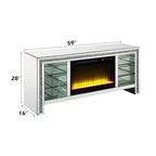 ACME LV00317 Noralie TV Stand with Fireplace  8