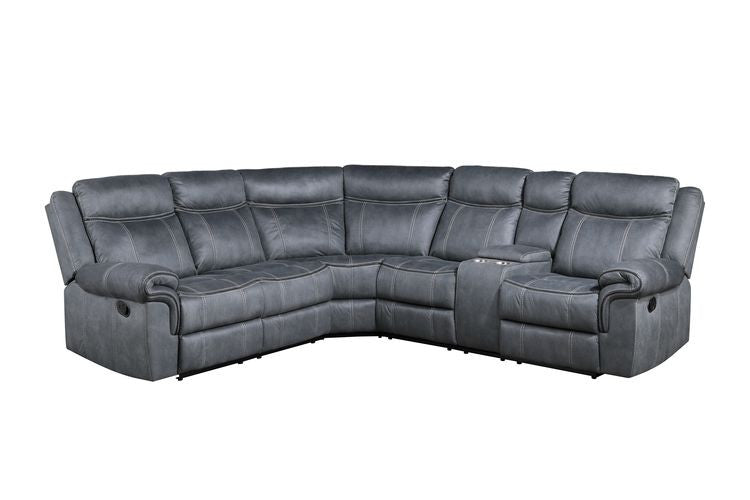 ACME LV00398 Dollum Gray Sectional Sofa  1