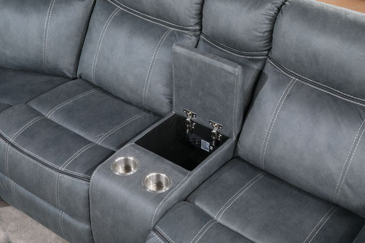 ACME LV00398 Dollum Gray Sectional Sofa  6