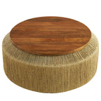 Maris Seagrass and Wood Coffee Table by Modway  3