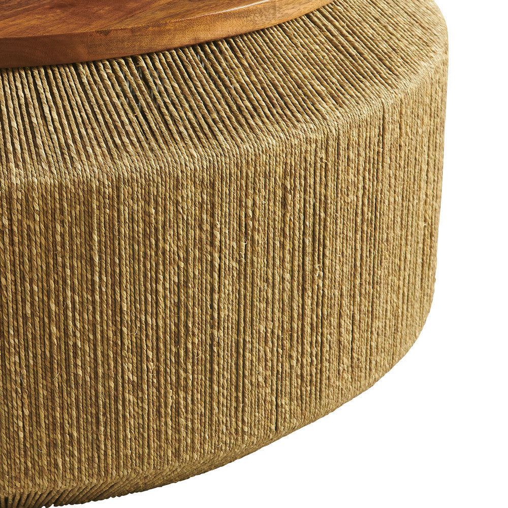 Maris Seagrass and Wood Coffee Table by Modway  5