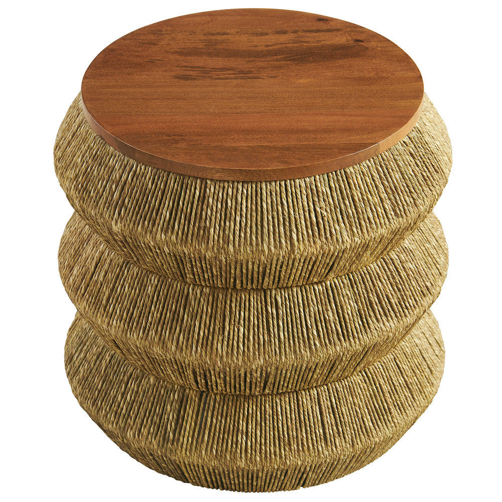 Maris Seagrass and Wood End Table by Modway  3